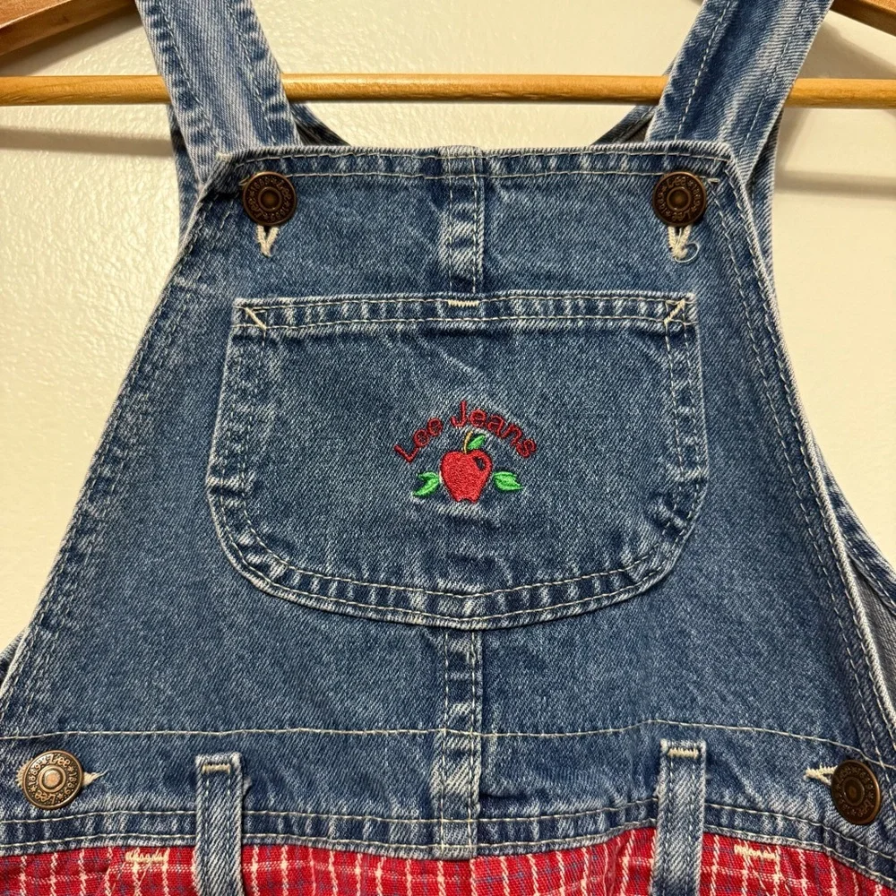 Vintage Lee Jeans Denim Jumper Dress Overalls Girls Size 6X Back To School Y2K